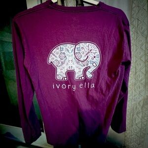 Ivory Ella Long Sleeve Shirt size Small women’s purple